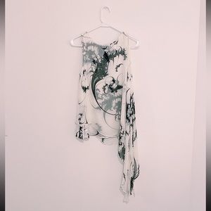 Thomas Wylde Nightshade White 100% Silk Sleeveless Blouse